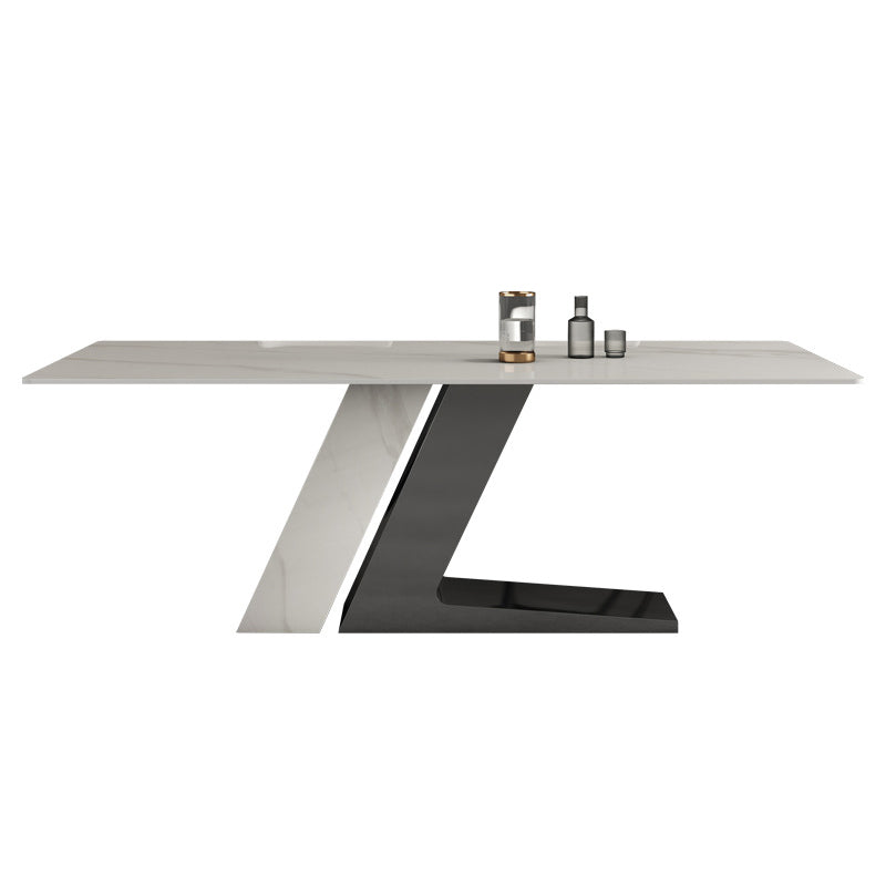 Modern White Sintered Stone Dining Table Set 1/4/5/7 Pieces Dining Set for Home Use