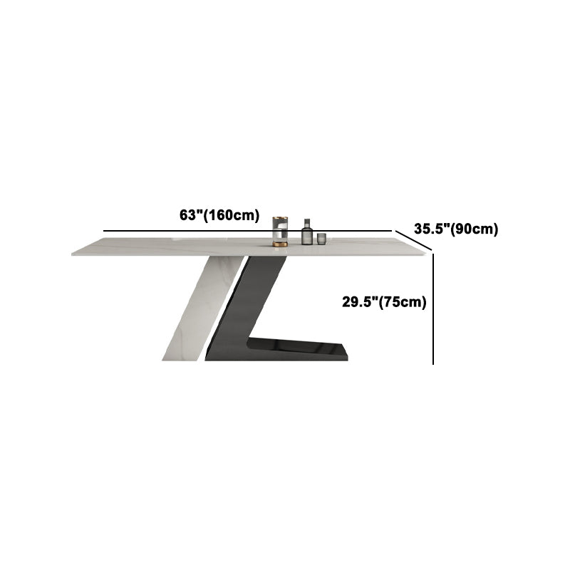 Modern White Sintered Stone Dining Table Set 1/4/5/7 Pieces Dining Set for Home Use