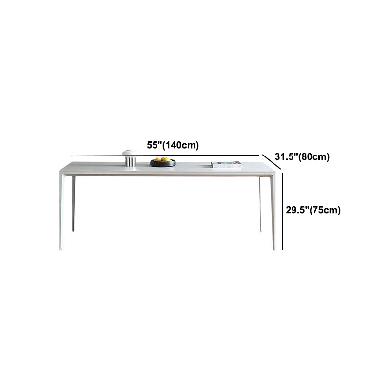 Modern Aluminium Dining Table Set 1/4/5/7 Pieces Rectangle Dinette Set with Sintered Stone