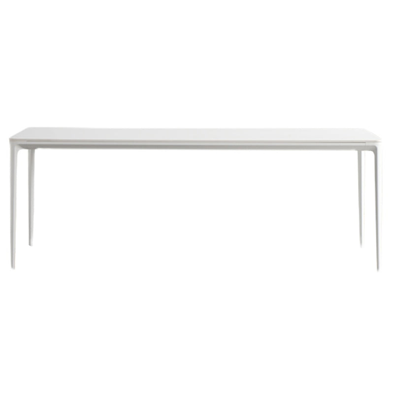 Modern White Dining Table Set 1/2/5/6/7 Pieces Rectangle Dinette Set with Sintered Stone