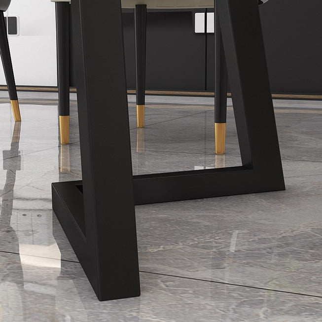Modern Rectangle Dining Table Set 1/4/7 Pieces Dinette Set with Sintered Stone Top