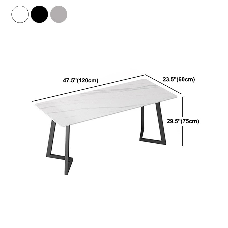 Modern Rectangle Dining Table Set 1/4/7 Pieces Dinette Set with Sintered Stone Top