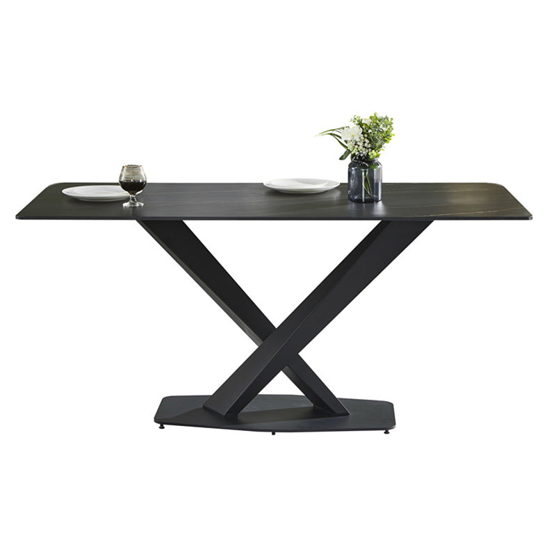 Glam Rectangle Dining Table Set 1/2/5/7 Pieces Dinette Set with Sintered Stone Top