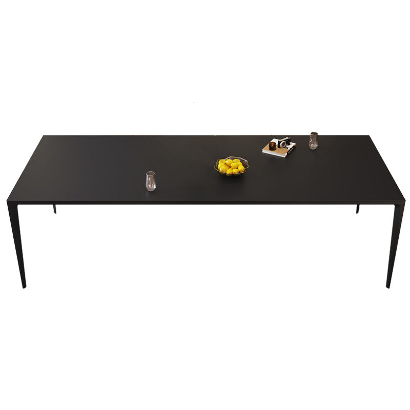 Modern Aluminium Dining Table Set 1/4/5 Pieces Rectangle Dinette Set with Sintered Stone