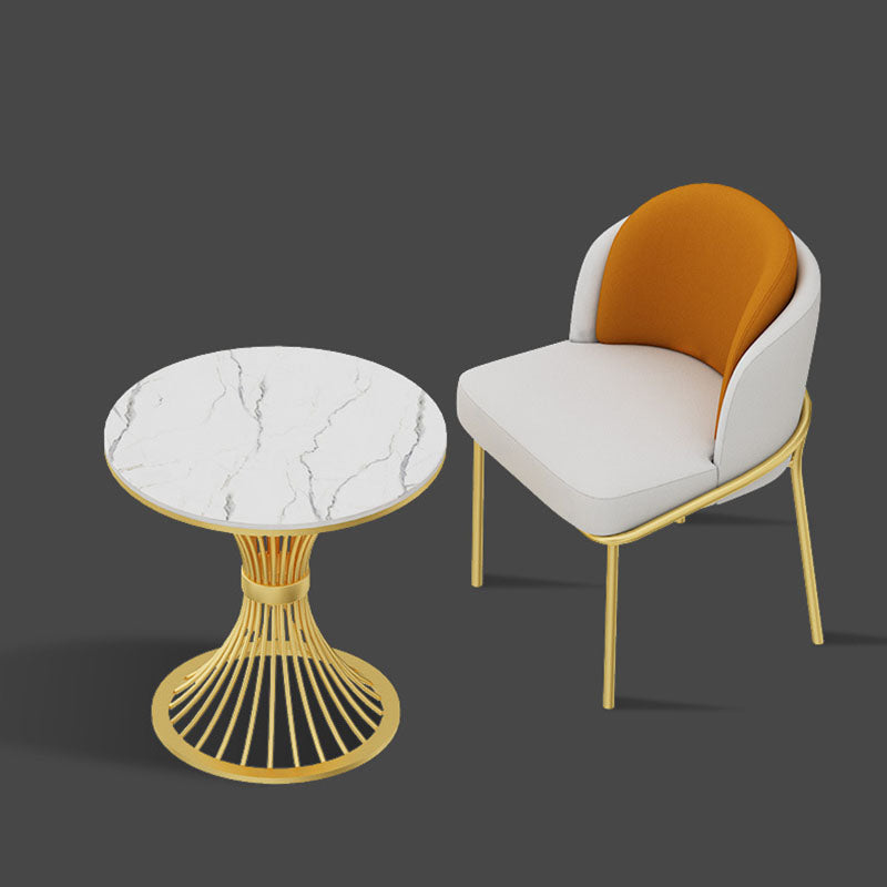 Modern Style Dining Table Sintered Stone Round Table for Dining Room