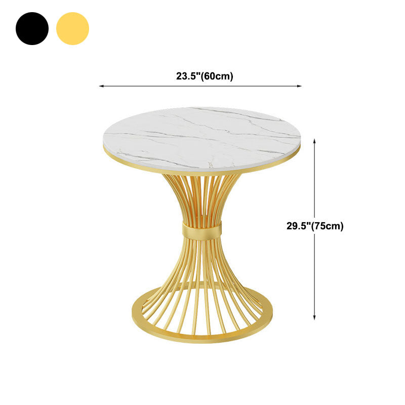 Modern Style Dining Table Sintered Stone Round Table for Dining Room