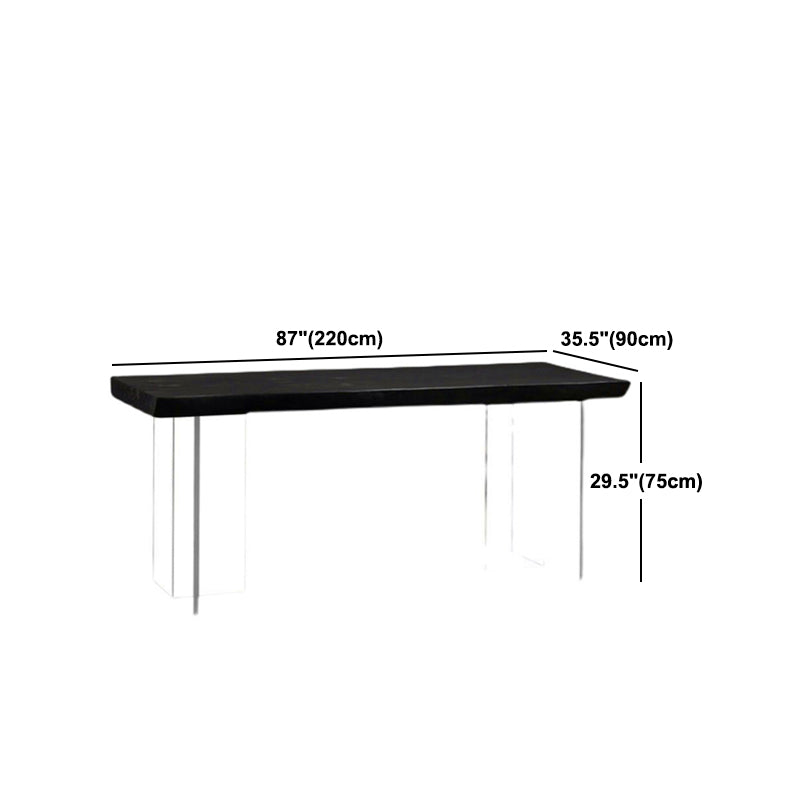 Modern Black Wood Dining Table Specialty Dining Table for Kitchen
