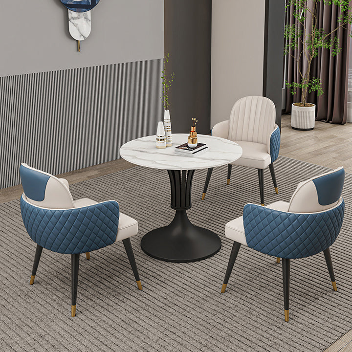 Modern Round Dining Table Sintered Stone Table for Dining Room