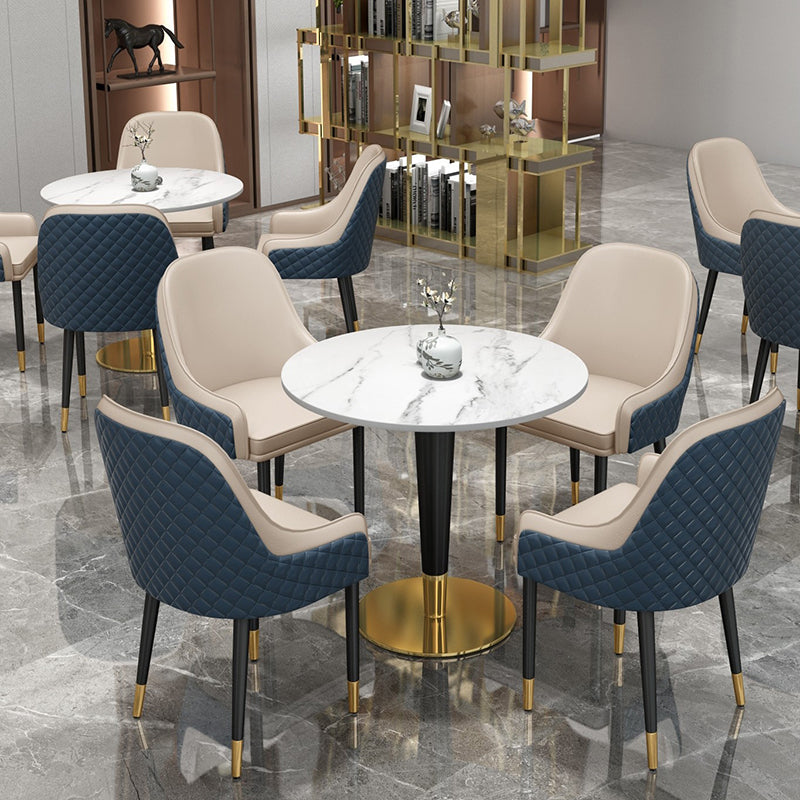 Modern Style Round Dining Table Sintered Stone Table for Dining Room