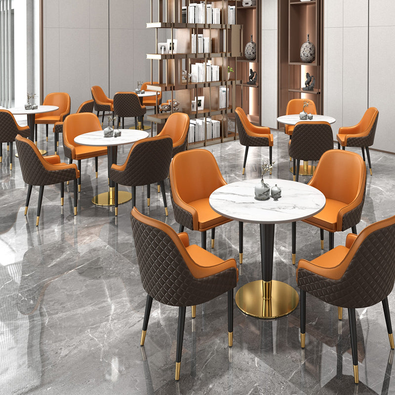 Modern Style Round Dining Table Sintered Stone Table for Dining Room