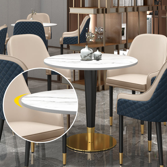 Modern Style Round Dining Table Sintered Stone Table for Dining Room