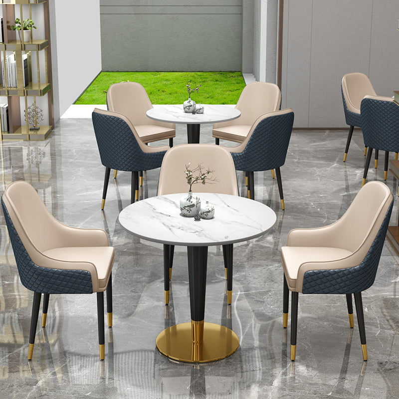 Modern Style Round Dining Table Sintered Stone Table for Dining Room