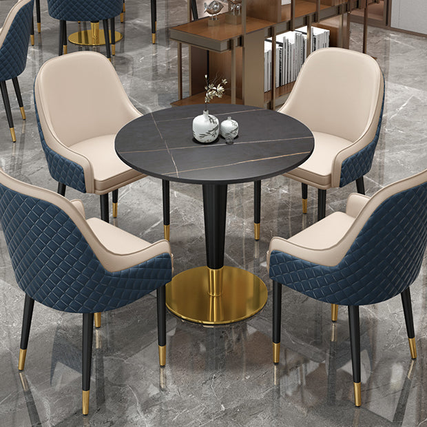 Modern Style Round Dining Table Sintered Stone Table for Dining Room