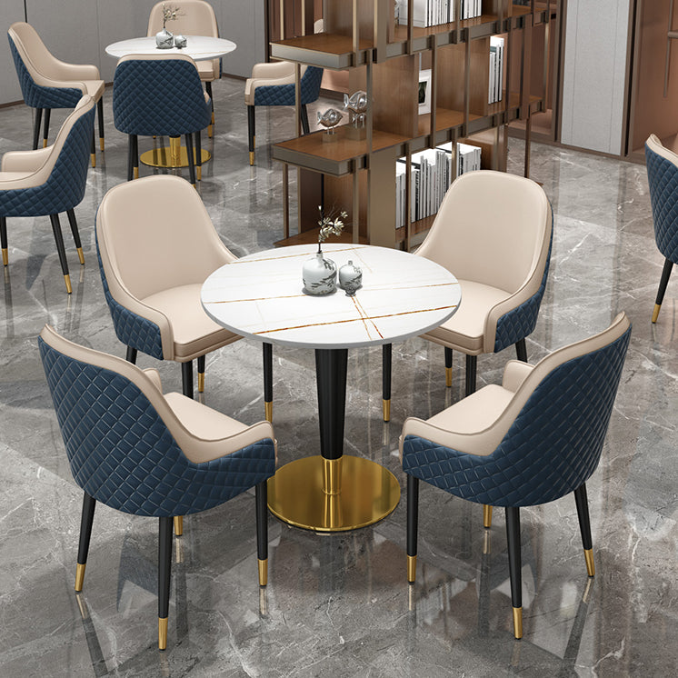 Modern Style Round Dining Table Sintered Stone Table for Dining Room