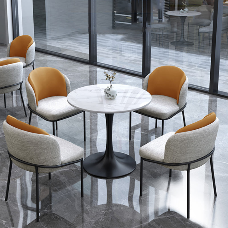 Modern Style Dining Table Sintered Stone Round Tulip Table for Dining Room
