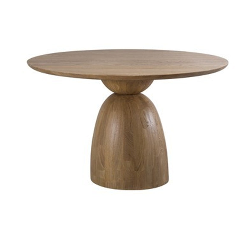 Contemporary Style Dining Table Solid Wood Round Dinner Table for Home Kitchen