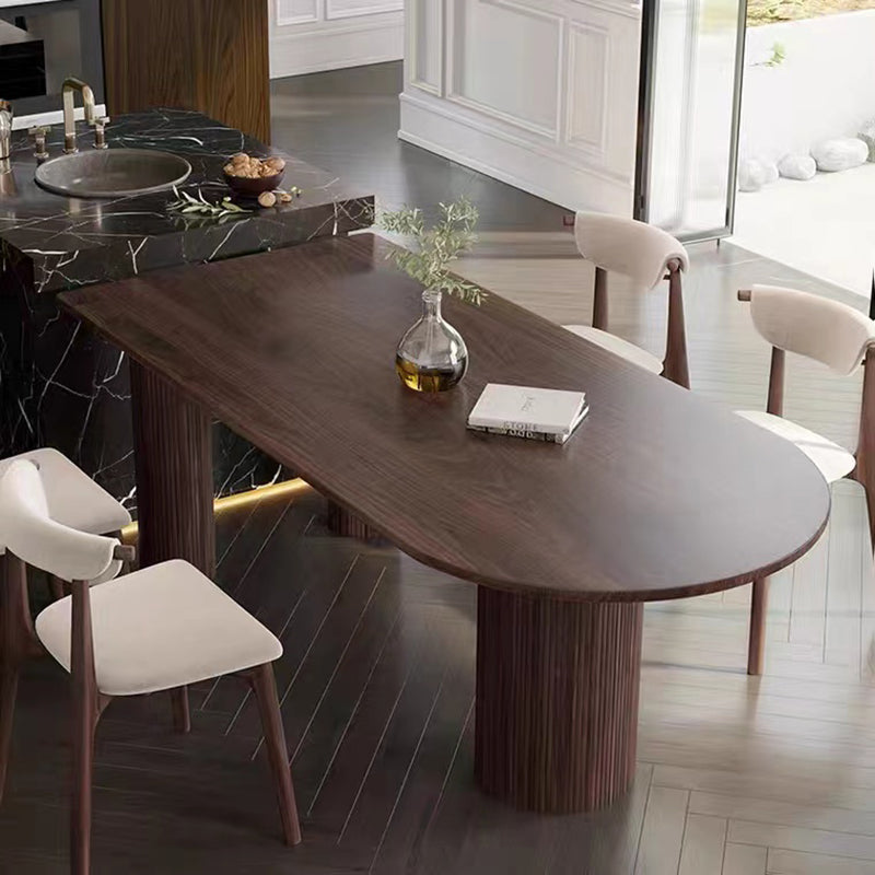 Modern Brown in Solid Wood Counter Table Specialty Dining Table for Kitchen