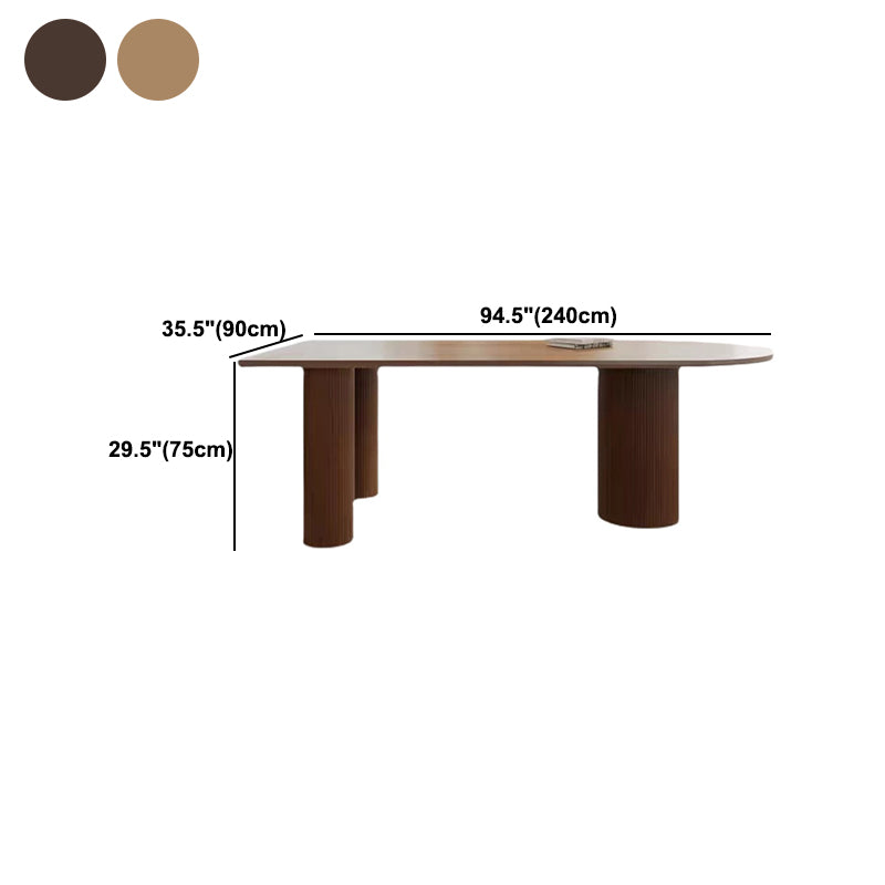 Modern Brown in Solid Wood Counter Table Specialty Dining Table for Kitchen