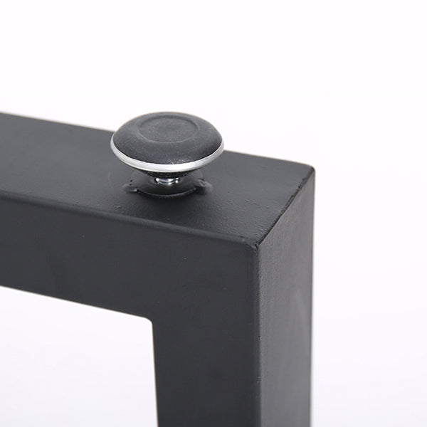 Industrial Pine Wood Table for Restaurant Rectangle Kitchen Table with Double Pedestal