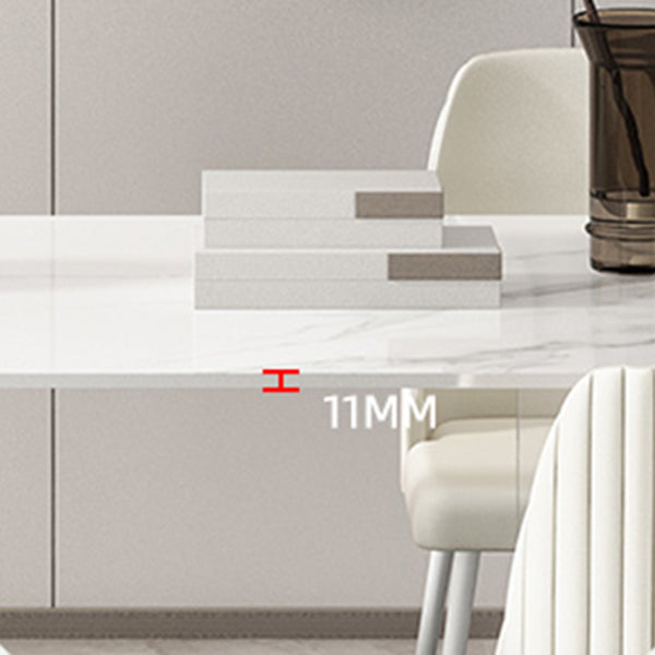 Sintered Stone Dining Table Modern Acrylic Base Table for Kitchen