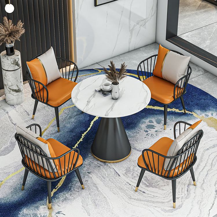 Metal Modern Round Indoor Table Sintered Stone Table for Kitchen