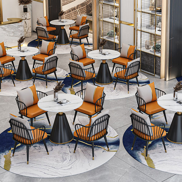 Metal Modern Round Indoor Table Sintered Stone Table for Kitchen