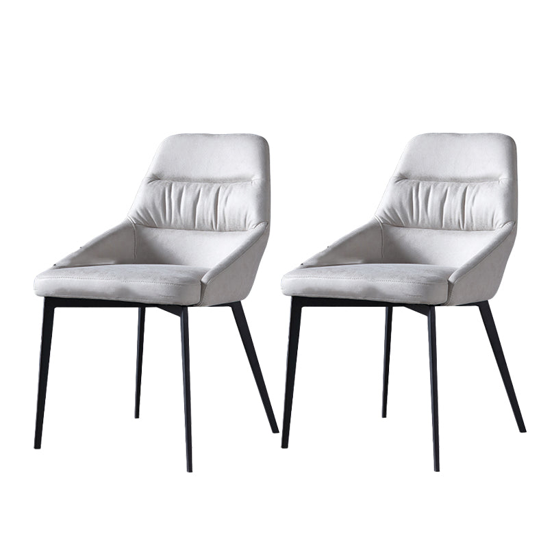 Minimalist Design Arm Solid Back Side Chairs Upholstered Side Chair
