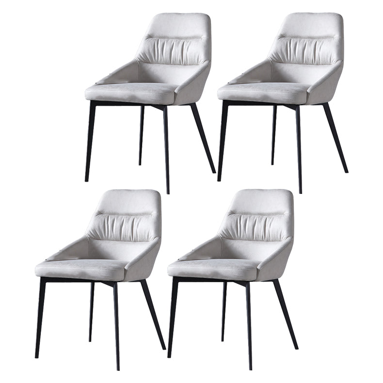 Minimalist Design Arm Solid Back Side Chairs Upholstered Side Chair