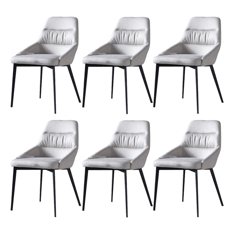 Minimalist Design Arm Solid Back Side Chairs Upholstered Side Chair