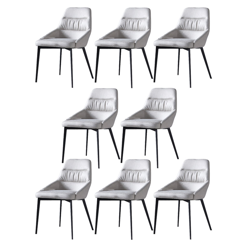 Minimalist Design Arm Solid Back Side Chairs Upholstered Side Chair