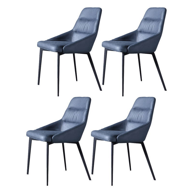 Minimalist Design Arm Solid Back Side Chairs Upholstered Side Chair