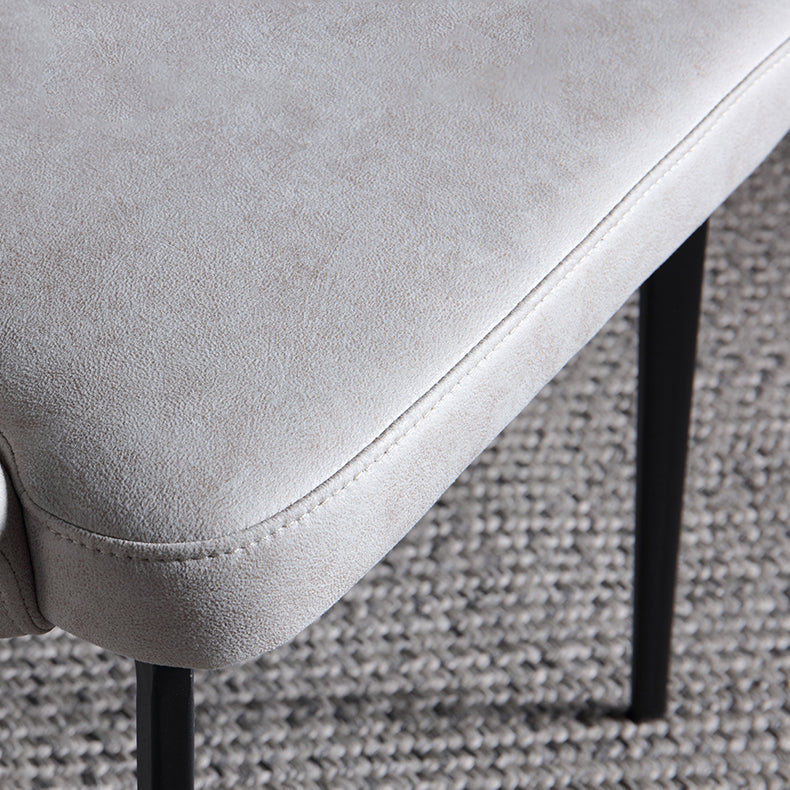 Minimalist Design Arm Solid Back Side Chairs Upholstered Side Chair