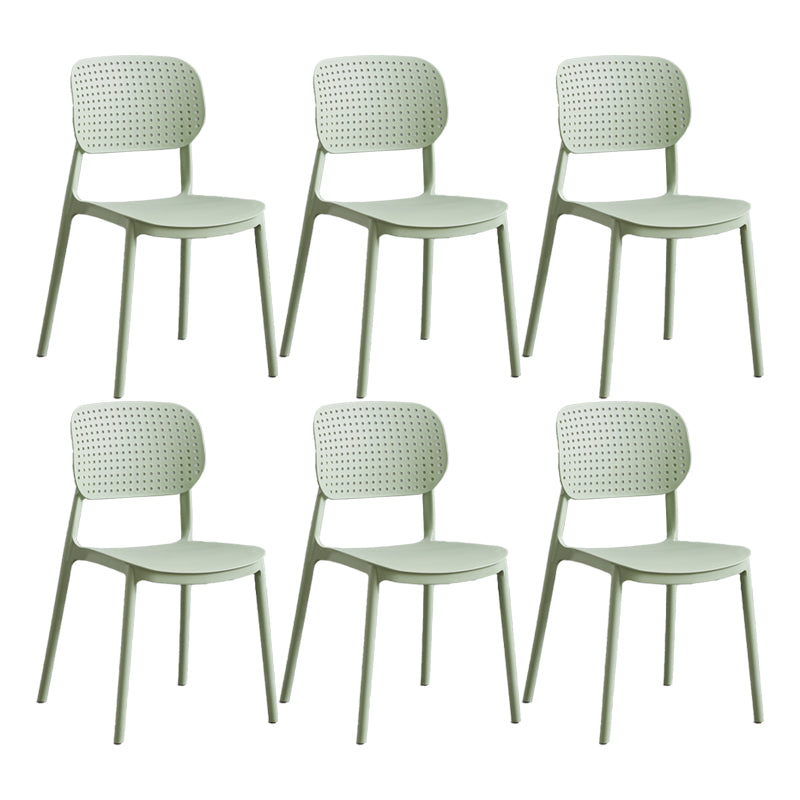 Scandinavian Conference Room Stacking Side Chair Matte Finish Plastic Dining Chair
