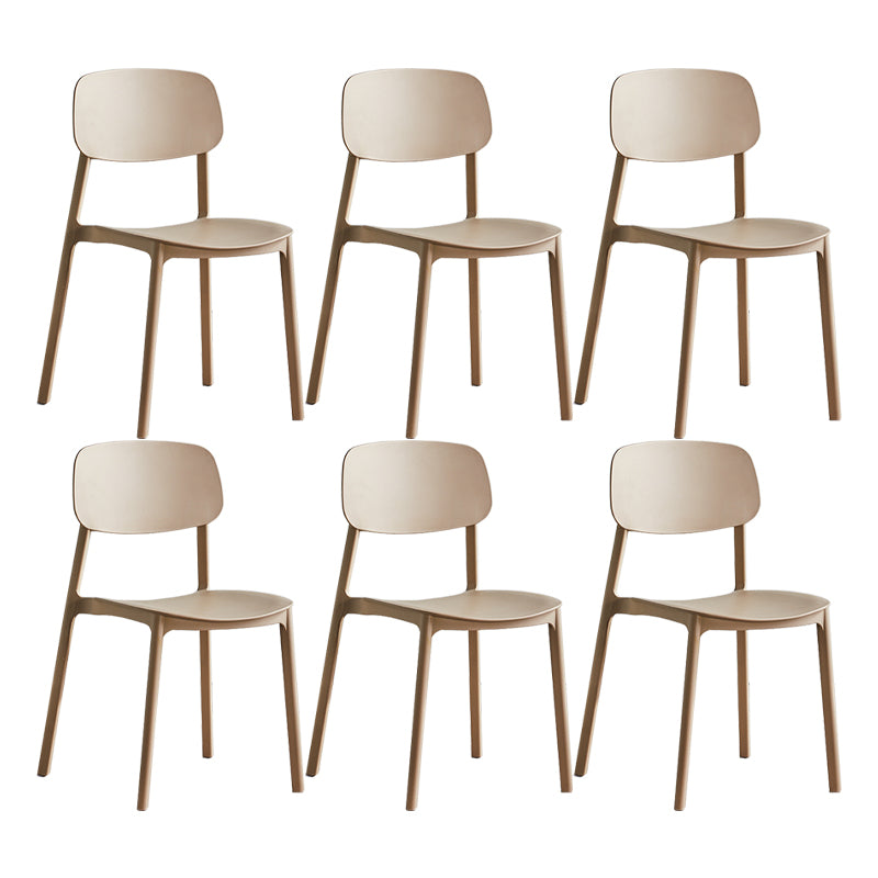 Scandinavian Conference Room Stacking Side Chair Matte Finish Plastic Dining Chair