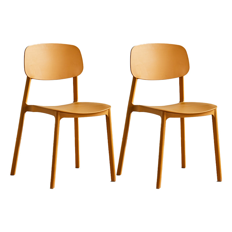 Scandinavian Conference Room Stacking Side Chair Matte Finish Plastic Dining Chair