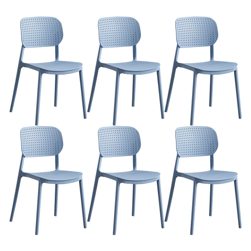 Scandinavian Conference Room Stacking Side Chair Matte Finish Plastic Dining Chair