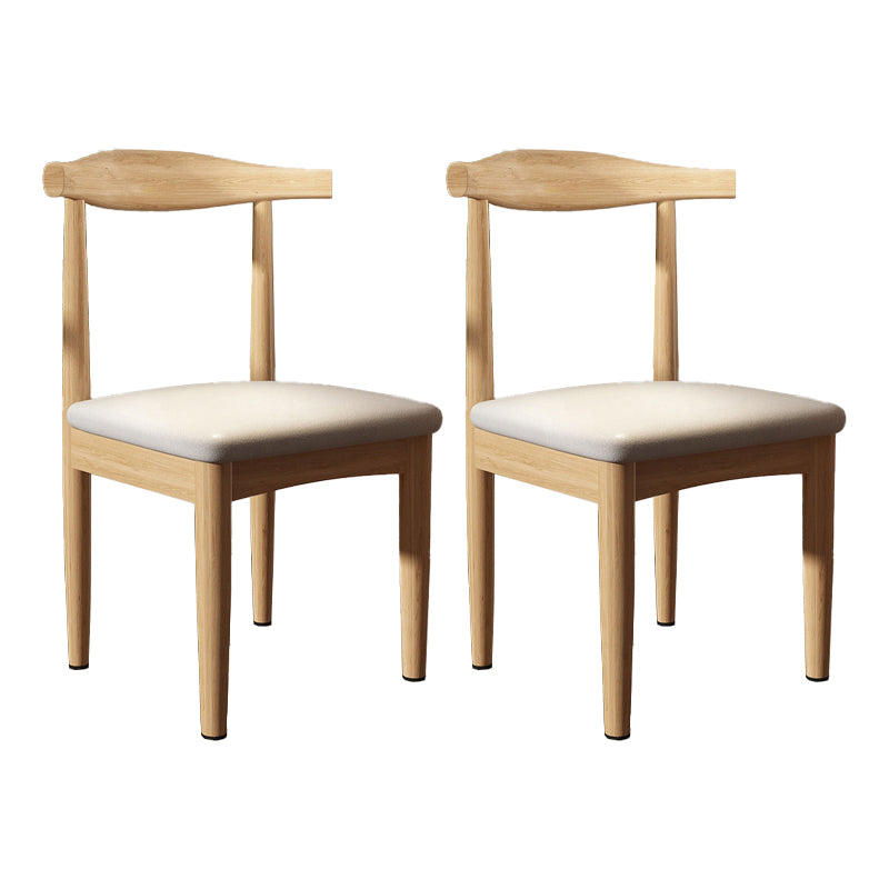 Modern Restaurant Open Back Side Chair Matte Finish Upholstered Dining Chair