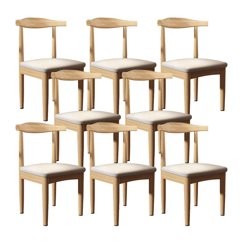 Modern Restaurant Open Back Side Chair Matte Finish Upholstered Dining Chair