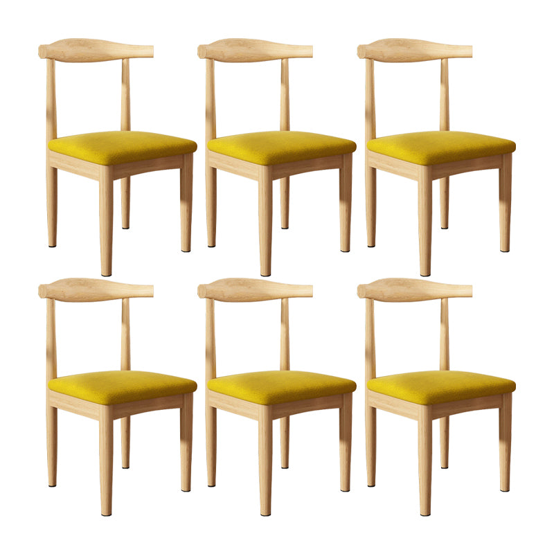 Modern Restaurant Open Back Side Chair Matte Finish Upholstered Dining Chair