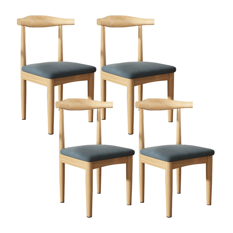 Modern Restaurant Open Back Side Chair Matte Finish Upholstered Dining Chair