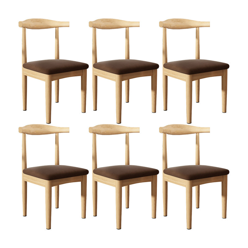 Modern Restaurant Open Back Side Chair Matte Finish Upholstered Dining Chair