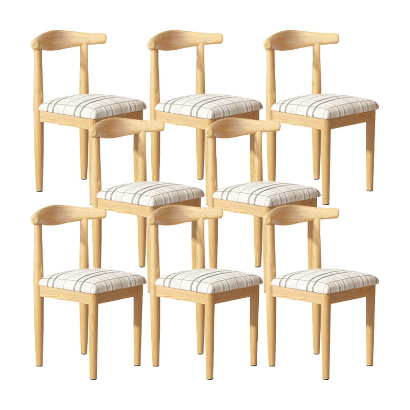 Modern Restaurant Open Back Side Chair Matte Finish Upholstered Dining Chair