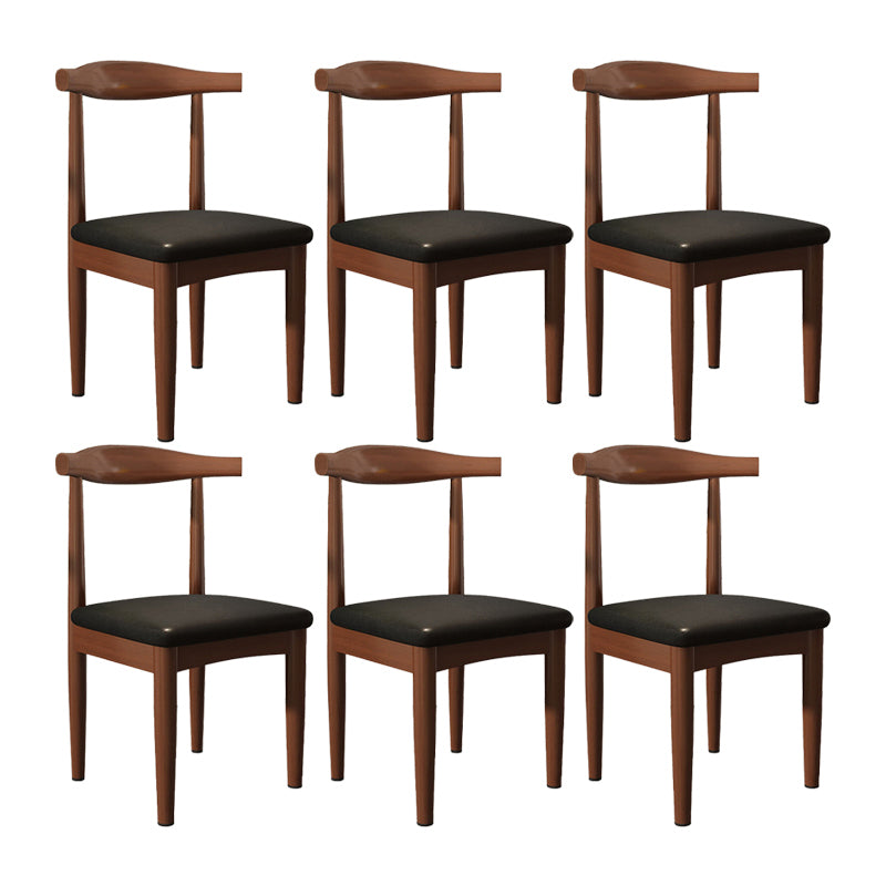 Modern Restaurant Open Back Side Chair Matte Finish Upholstered Dining Chair