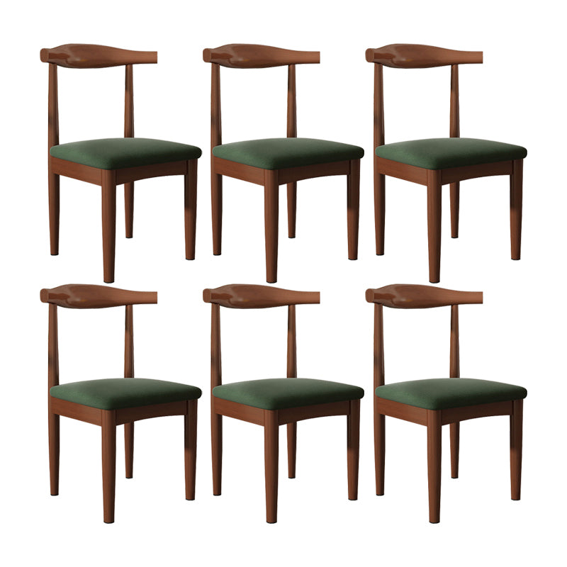Modern Restaurant Open Back Side Chair Matte Finish Upholstered Dining Chair