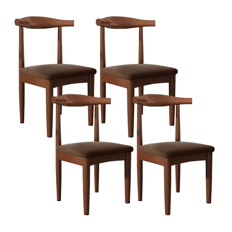 Modern Restaurant Open Back Side Chair Matte Finish Upholstered Dining Chair