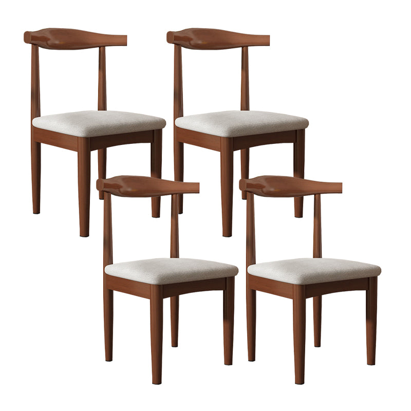 Modern Restaurant Open Back Side Chair Matte Finish Upholstered Dining Chair