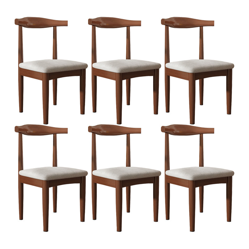 Modern Restaurant Open Back Side Chair Matte Finish Upholstered Dining Chair