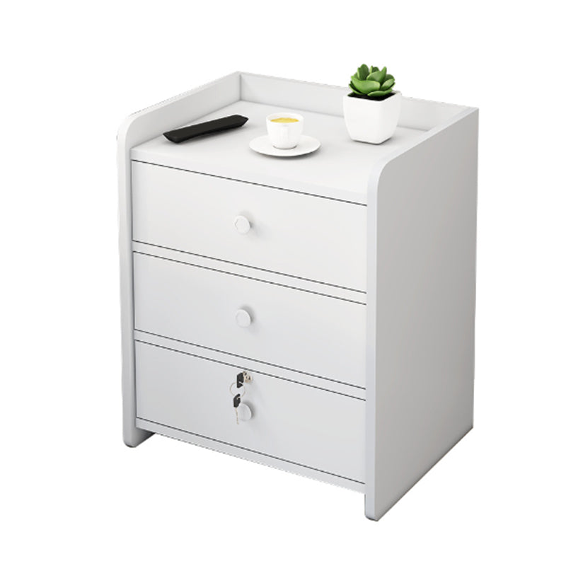 Wooden Nightstand with 12" Wide Night Table with Drawers and Shelf