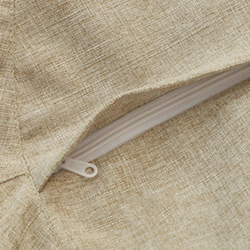 Linen Barrel Accent Chair Armless Round Chair with Ottomans for Living Room