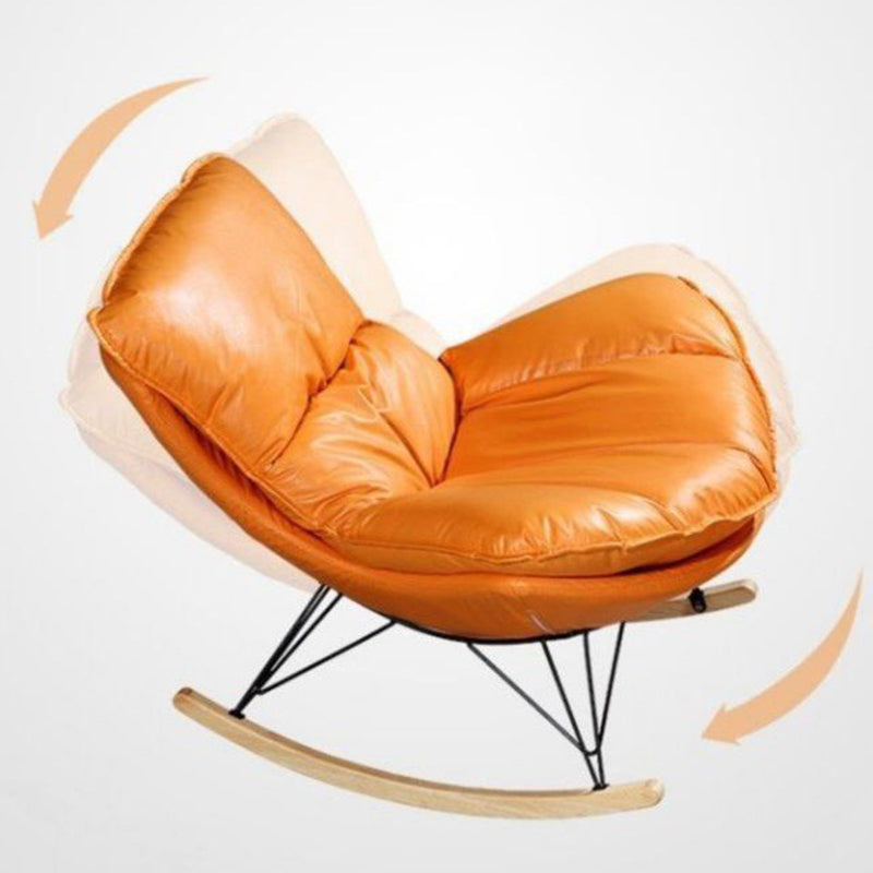 26.77" L x 37.40" W x 32.28" H Faux Leather Lounge Chair with Removable Cushions